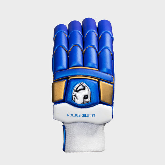 LIMITED EDTION BATTING GLOVES (Blue -Golden)