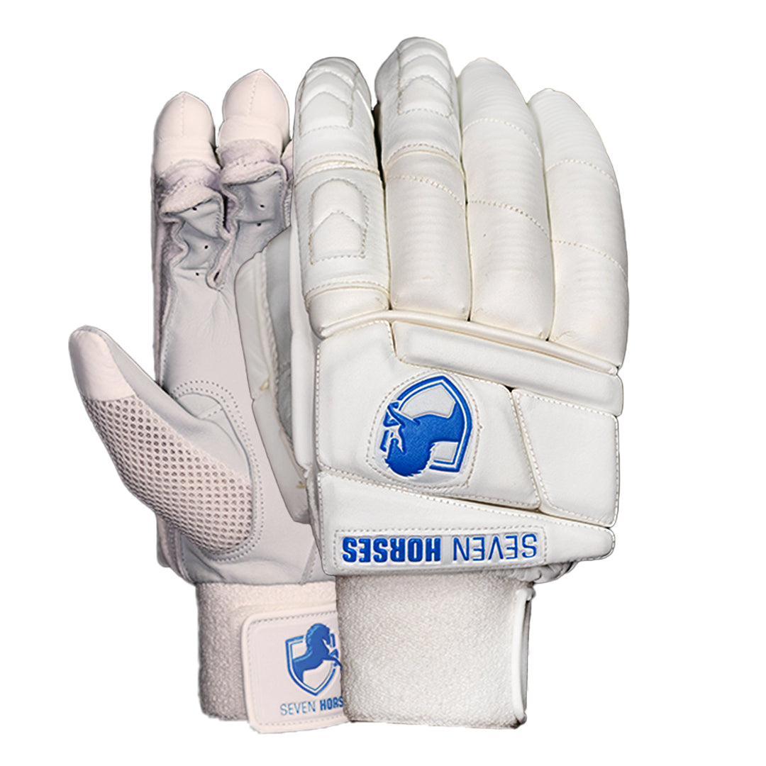 LIMITED EDTION BATTING GLOVES (White - Blue)